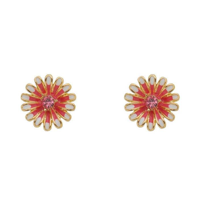 Brinco de Flor Papoulas Rosa