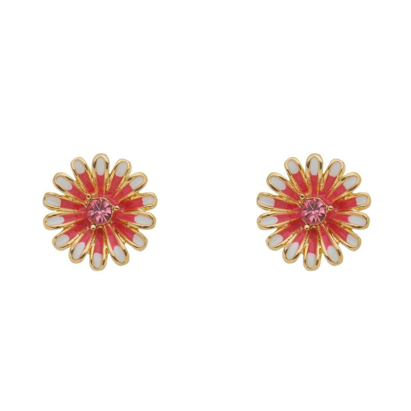 Brinco de Flor Papoulas Rosa