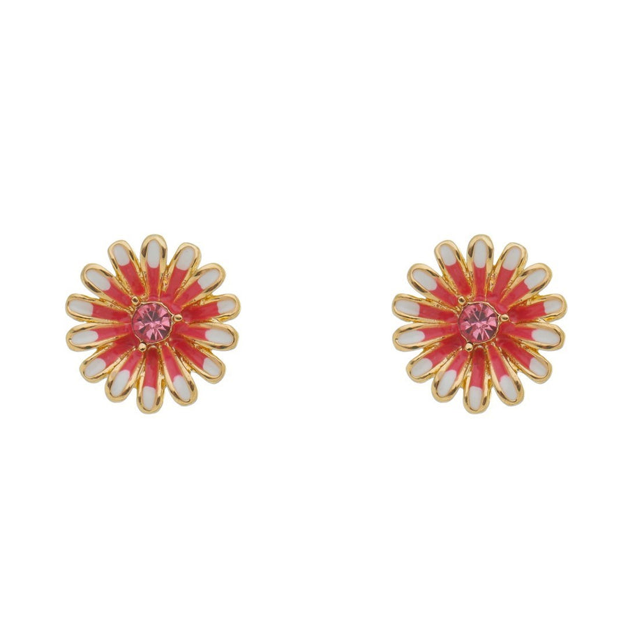 Brinco de Flor Papoulas Rosa