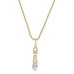 Colar Jade Amém Zircônias Folheado a Ouro 18k