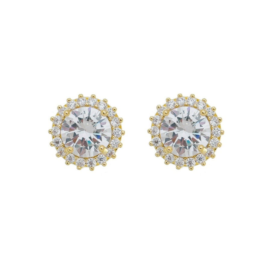 Brinco Ponto de Luz Nina Zircônias Folheado a Ouro 18k