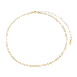Colar Curto Linda Elos Diamantados Folheado a Ouro 18k