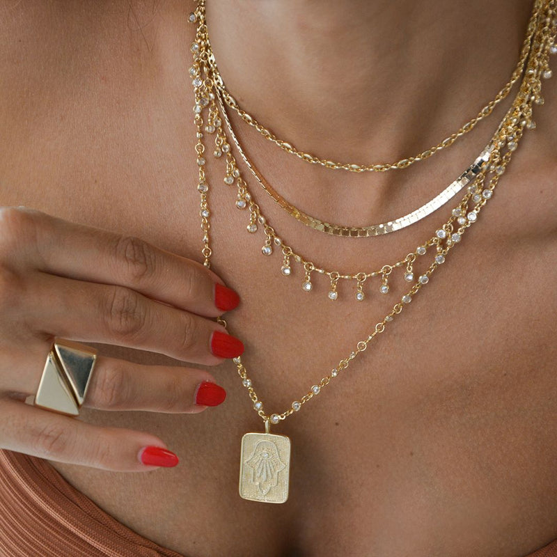 Choker Beatriz Mini Elos Folheada a Ouro 18k