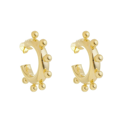 Brinco de Argola Tubo Carolina Folheado a Ouro 18k