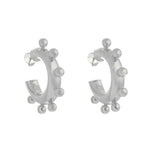 Brinco de Argola Tubo Carolina Folheado em Ródio Branco