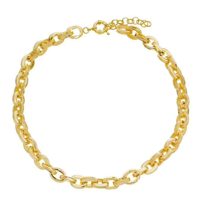 Colar Curto Ilana Elos Folheado a Ouro 18k Piuka