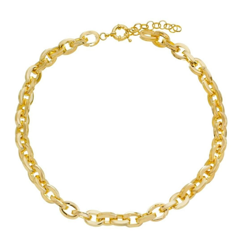 Colar Curto Ilana Elos Folheado a Ouro 18k Piuka