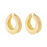 Brinco de Argola Tubo Loren Folheado a Ouro 18k Piuka