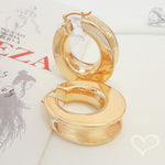 Brinco de Argola Tubo Loren Folheado a Ouro 18k Piuka