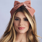 Laço de Cabelo Nat Veludo Alemão Rose Piuka