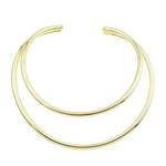 Choker Letícia Metal Duas Voltas Folheada a Ouro 18k Piuka