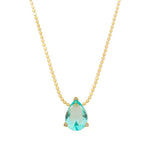 Colar Maria Sophia Gota Zircônia Acqua Folheado a Ouro 18k