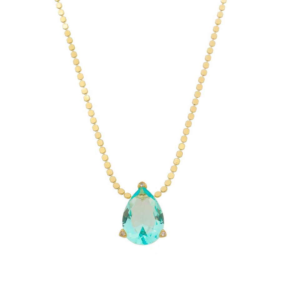 Colar Maria Sophia Gota Zircônia Acqua Folheado a Ouro 18k