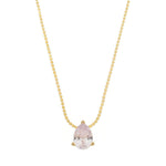 Colar Maria Sophia Gota Zircônia Cristal Folheado a Ouro 18k