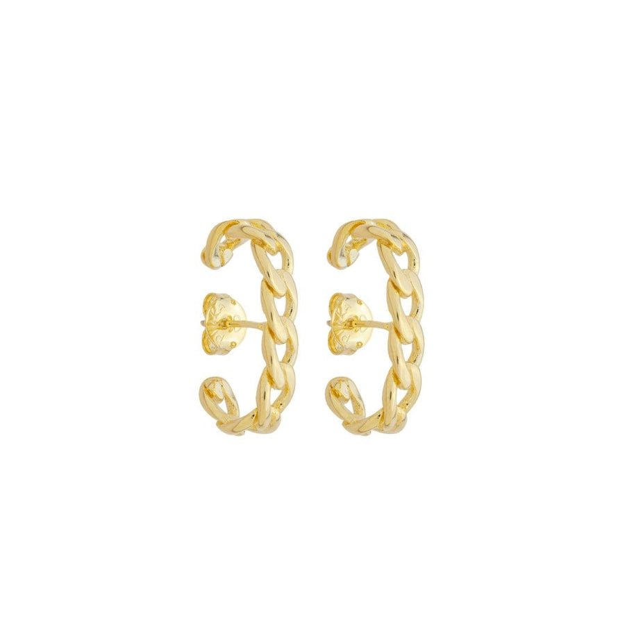 Brinco Ear Hook Brooke Elos Folheado a Ouro 18k