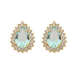 Brinco Maria Fernanda Gota Zircônia Acqua Folheado a Ouro 18k