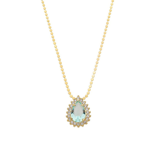Colar Maria Fernanda Gota Zircônia Acqua Folheado a Ouro 18k