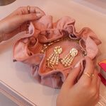 Porta-joias Bolsinha Suede Rose Piuka