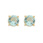 Brinco Ponto de Luz Annie G Zircônia Acqua Folheado a Ouro 18k