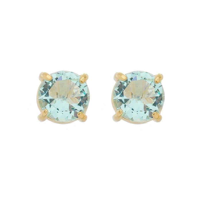 Brinco Ponto de Luz Annie G Zircônia Acqua Folheado a Ouro 18k