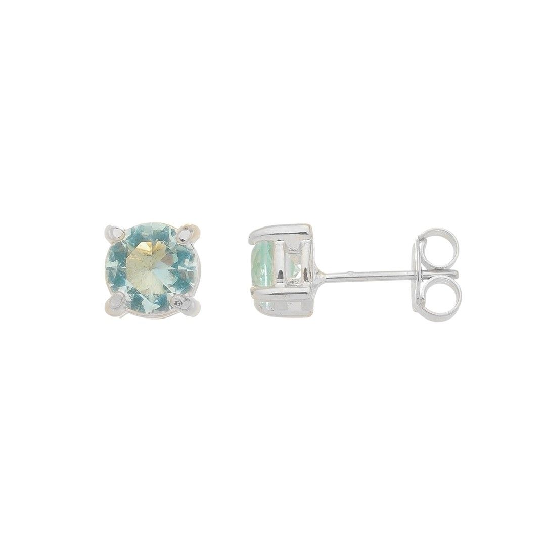 Brinco Ponto de Luz Annie M Zircônia Acqua Folheado em Ródio Branco