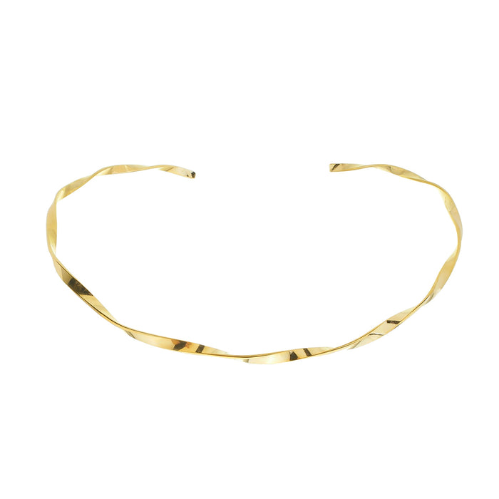 Gargantilha Vicky Torcida Folheada a Ouro 18k