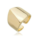 Anel Luiza Triangular Folheado a Ouro 18k