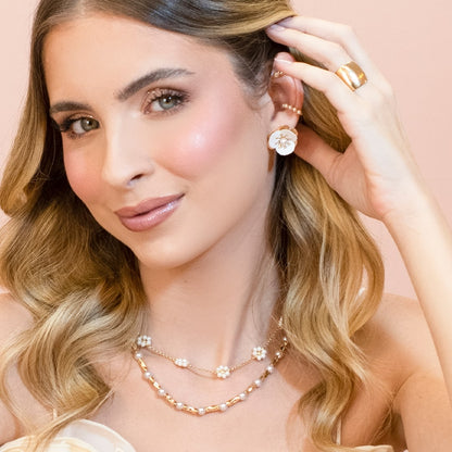 Anel Luiza Triangular Folheado a Ouro 18k