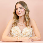 Anel Luiza Triangular Folheado a Ouro 18k