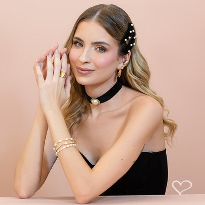 Anel Luiza Triangular Folheado a Ouro 18k