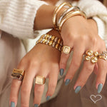 Anel de Dedinho Collen Folheado a Ouro 18k