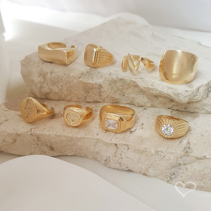 Anel de Dedinho Fran Zircônia Folheado a Ouro 18k