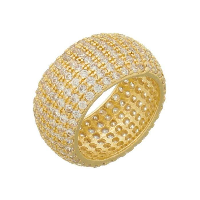 Anel Hannah Zircônias Folheado a Ouro 18k