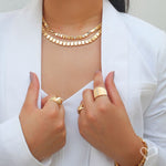 Anel Juddy Filetado Zircônias Folheado a Ouro 18k