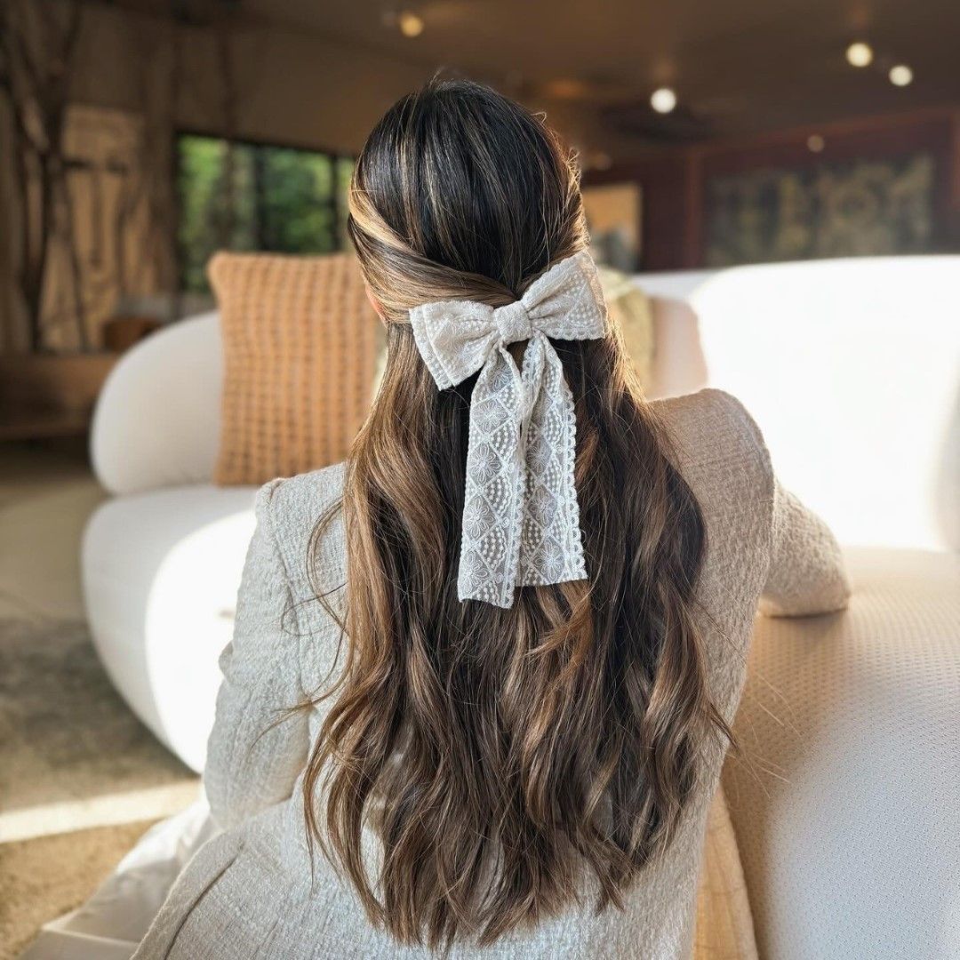 Laço de Cabelo Lia Guipir Branco