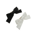 Kit de Laços de Cabelo Preto e Branco Crepe Piuka