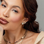 Trio de Brincos Chuveirinho Serena Zircônias Folheado a Ouro 18k