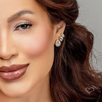 Trio de Brincos Mary Zircônias Folheado a Ouro 18k