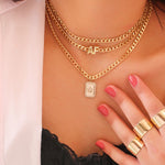 Choker Personalizado Inicial Elos Folheado a Ouro 18k
