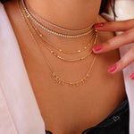 Colar Personalizado Nome Ponto de Luz Zircônia a Ouro 18k