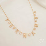 Colar Personalizado Nome Ponto de Luz Folheado a Ouro 18k