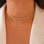 Colar Personalizado Nome Ponto de Luz Folheado a Ouro 18k