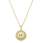 Colar Personalizado Inicial Medalha Vintage Folheado a Ouro 18k