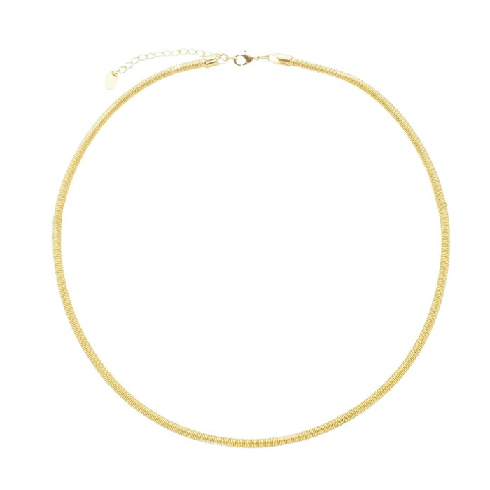 Colar Lia Malha Folheado a Ouro 18k Piuka