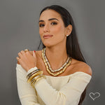 Bracelete Metal Georgia Folheado a Ouro 18k