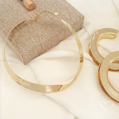 Choker Clarissa Metal Dourada