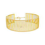 Choker Metal Filetado Marta Folheada a Ouro 18k