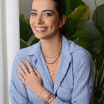 Brinco Gaia Olho Grego Zircônias Folheado a Ouro 18k