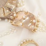 Bracelete Largo Nísia Pérolas Folheado a Ouro 18k