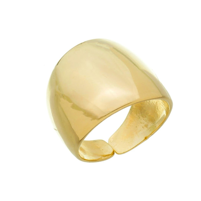 Anel Largo Léia Folheado a Ouro 18k